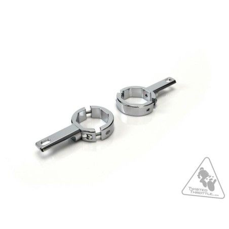 Soporte a la horquilla para luces Denali Ø39-49mm Color Cromado - motoscamaralweb.com