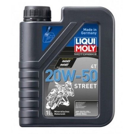 Botella de 1L aceite Liqui Moly Motorbike 4T mineral 20W-50 Street 1500 - motoscamaralweb.com