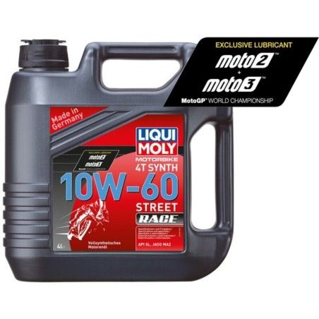 Garrafa de 4L aceite de motor Liqui Moly 100% sintético 10W-60 Race - motoscamaralweb.com