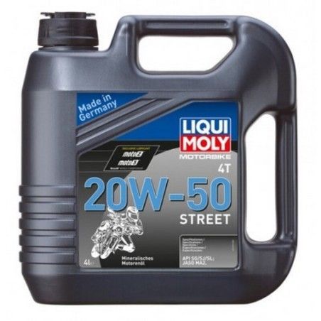 Garrafa de 4L aceite Liqui Moly Motorbike 4T mineral 20W-50 Street 1696 - motoscamaralweb.com