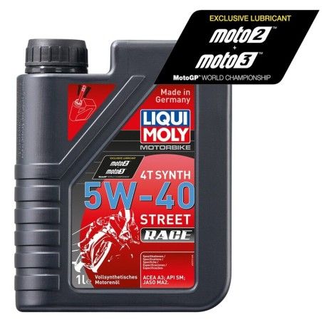 Botella de 1L aceite Liqui Moly 100% sintético 5W-40 Street Race - motoscamaralweb.com