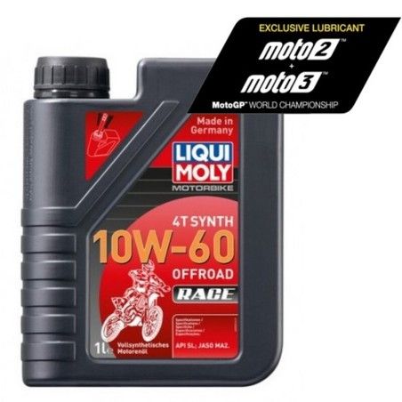 Botella de 1L aceite Liqui Moly 100% sintético 4T Synth 10W-60 Off road Race 3053 - motoscamaralweb.com