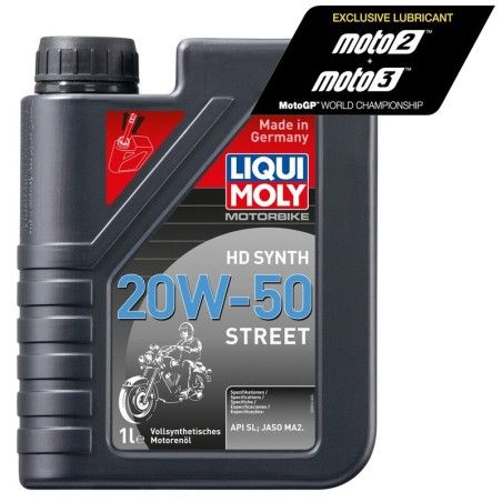 Bote 1L de aceite Liqui Moly 100% sintético 20W-50 STREET - motoscamaralweb.com