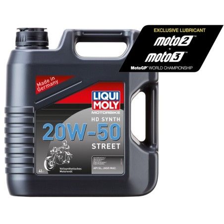Garrafa 4L de aceite Liqui Moly HD 100% sintético 20W-50 Street - motoscamaralweb.com