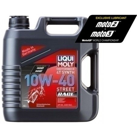 Garrafa 4L aceite Liqui Moly 100% sintético 10W-40 Street Race - motoscamaralweb.com