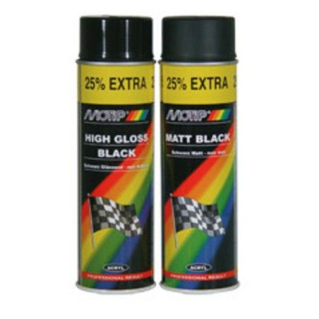 Pintura MOTIP negro satinado 500ML - motoscamaralweb.com