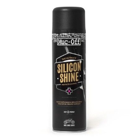 Abrillantador y protector Muc-Off Silicone Shine Spray 500ml - motoscamaralweb.com