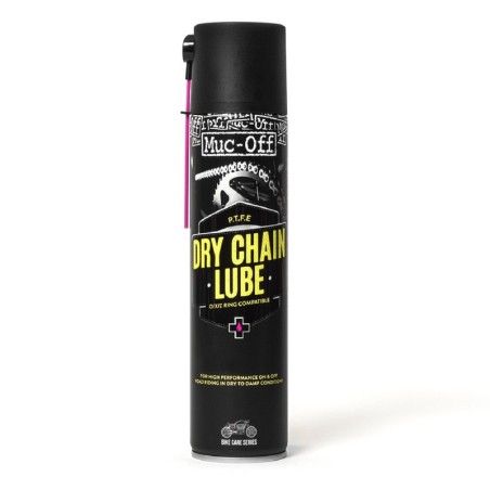 Grasa de cadena (para seco) con PTFE (teflon) Muc-Off Motorcycle Dry Chain Lube Spray 400ml - motoscamaralweb.com