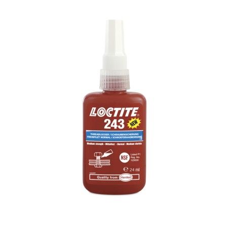 Fijador de roscas de media resistencia LOCTITE 243 botella 24ML - motoscamaralweb.com