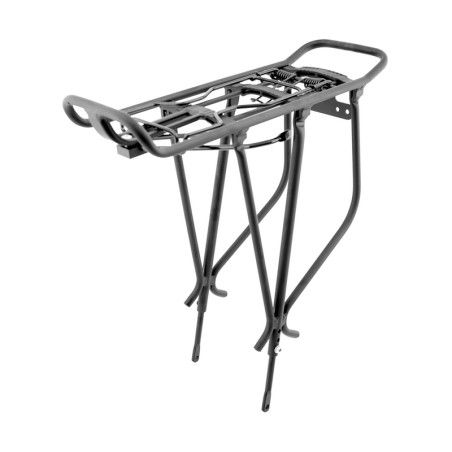 V BIKE Portabultos trasero bicicleta. Especial alforjas. Aluminio negro - motoscamaralweb.com