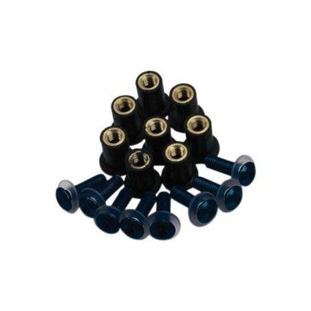 Juego de tornillos para cúpula OXFORD negro - 8 unidades - motoscamaralweb.com