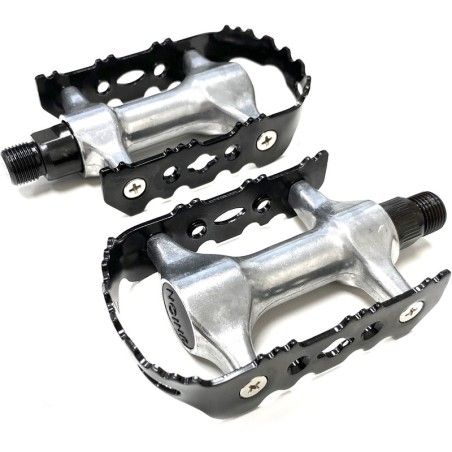 Par pedales BTT ALU. Eje CR-MO. Negro - motoscamaralweb.com