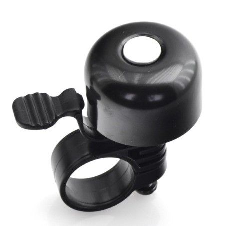 Timbre de bicicleta Ø35mm aluminio. Negro - motoscamaralweb.com