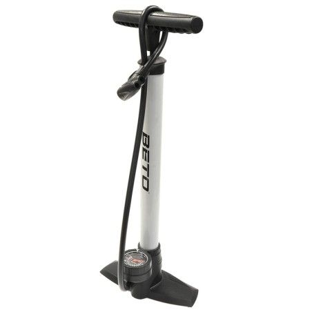 Inflador taller bici BETO 11bar racor doble para válvula fina y gruesa - motoscamaralweb.com