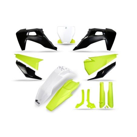 Kit de plástica UFO amarillo flúor y gris. Husqvarna TC . todos los modelos. 2019-2021 - motoscamaralweb.com