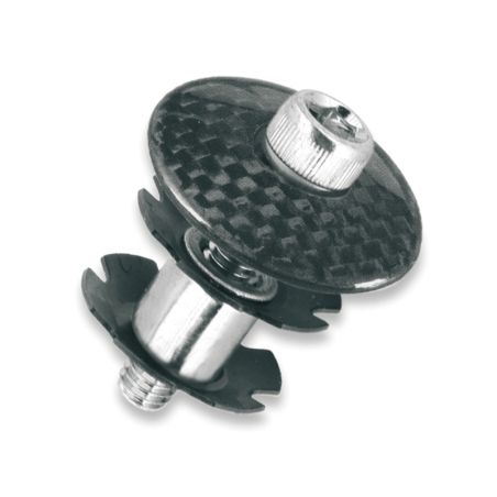 Araña + tapon direccion A-HEAD. Carbono - motoscamaralweb.com