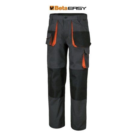 Pantalón de trabajo multibolsillos BETA de lona de 260 g/m². injertos de Oxford. gris. Talla S - motoscamaralweb.com