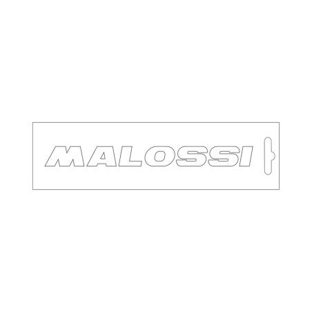 Adhesivo MALOSSI Logo 14cm - Blanco - motoscamaralweb.com