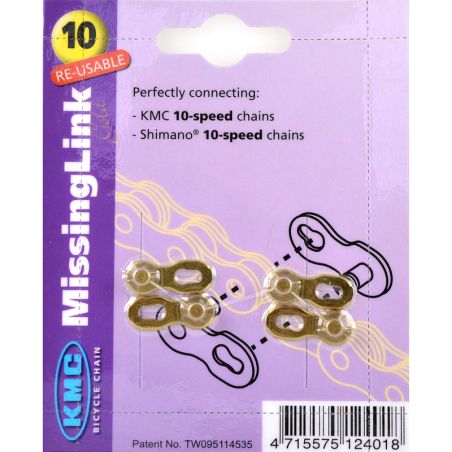 Enganche Cadena KMC 10V (5.88 mm) Sram/Shimano (Blister 2uds) - motoscamaralweb.com