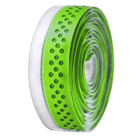 Cinta para manillar de carretera VELO Cuero sintético (PU) perforada verde/blanco - motoscamaralweb.com
