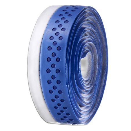 Cinta para manillar de carretera VELO Cuero sintético (PU) perforada azul/blanca - motoscamaralweb.com