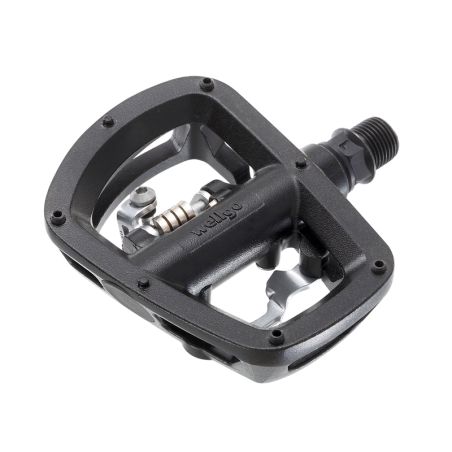 Par Pedales MTB Plataforma/Clip aluminio eje Cr-Mo Wellgo W43 color negro - motoscamaralweb.com