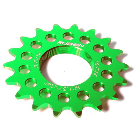 Piñón fijo fixie 16 dientes color verde - motoscamaralweb.com