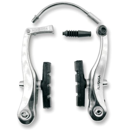 Juego de frenos V-Brake ALU. Rojo - motoscamaralweb.com