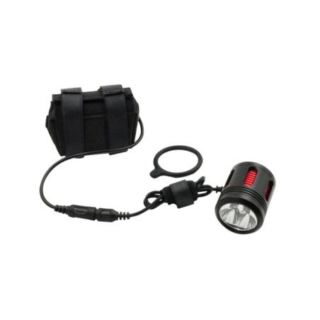 Luz delantera bicicleta LED 3000lm con batería externa recargable - motoscamaralweb.com