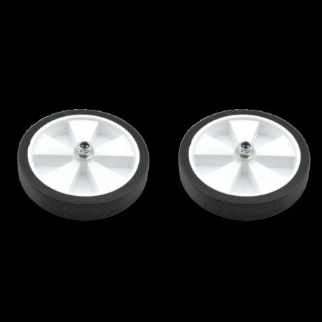 Par de ruedas completas para estabiciclo llanta blanca - motoscamaralweb.com