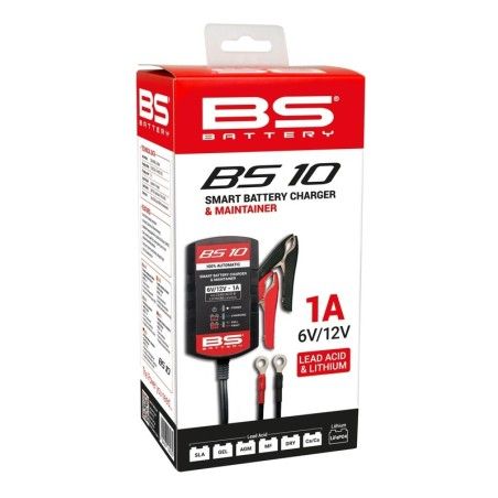Cargador de bateria inteligente BS BATTERY BS10 - 6/12V 1A - motoscamaralweb.com