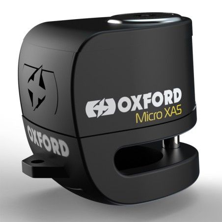 Candado de disco OXFORD XA5 Alarm - negro - motoscamaralweb.com