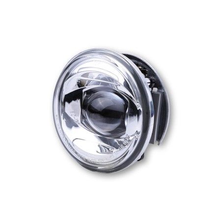 Cristal de faro SHIN YO LED 4 cromo - motoscamaralweb.com