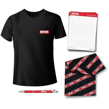 Pack merchandising BS Battery - 6 camisetas. bragas. bolis y libretas - motoscamaralweb.com
