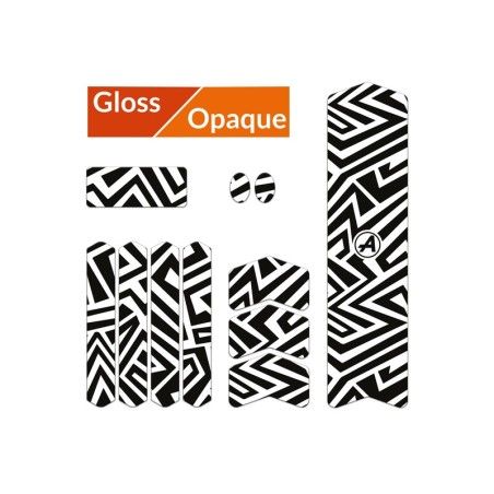 Kit adhesivos protectores cuadro ALGIS brillo M LINES negro - motoscamaralweb.com