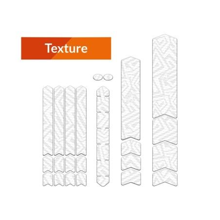 Kit adhesivos protectores cuadro ALGIS texture L LINES blanco - motoscamaralweb.com