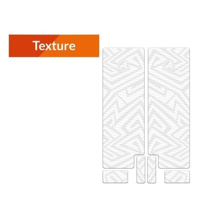Kit adhesivos protectores de horquilla ALGIS LINES texture blanco - motoscamaralweb.com