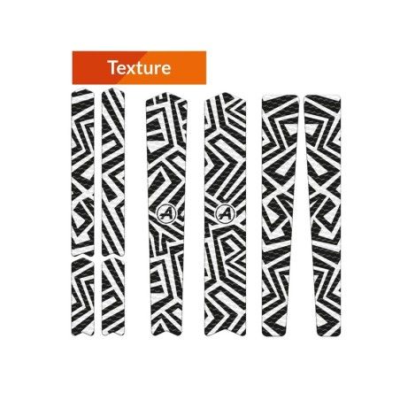 Kit adhesivos protectores cuadro ALGIS texture Gravel/Carretera blanco - motoscamaralweb.com