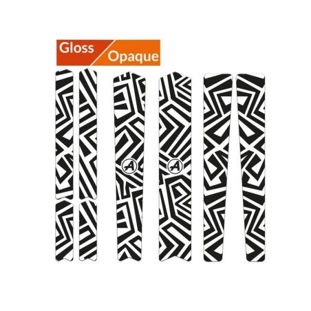 Kit adhesivos protectores cuadro ALGIS brillo Gravel/Carretera blanco - motoscamaralweb.com