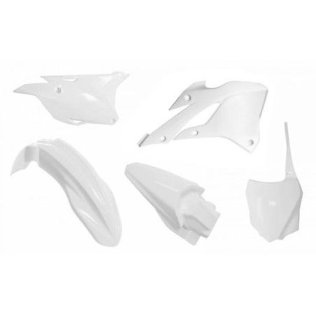 Kit de plástica RACETECH (5 piezas) - Blanco - motoscamaralweb.com