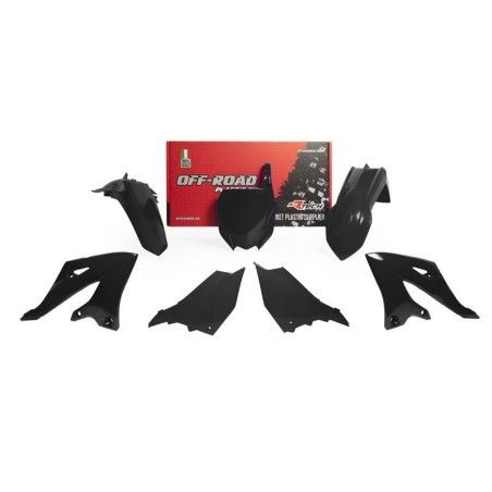 Kit de plástica RACETECH (5 piezas) - Negro - motoscamaralweb.com