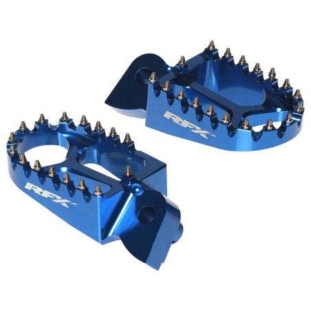 Estriberas de aluminio CNC para trial RFX Pro (azul) Universal - Gas G