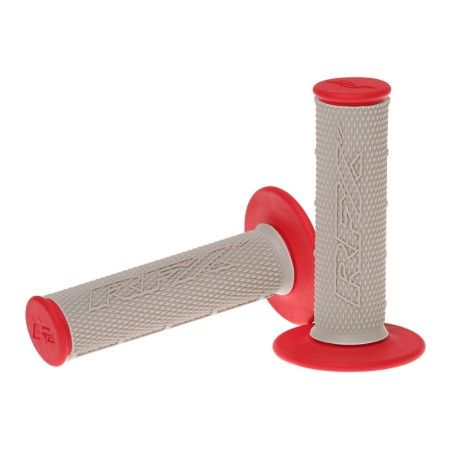 Puños compuestos dobles RFX Pro Series con centro gris (gris/rojo). pa