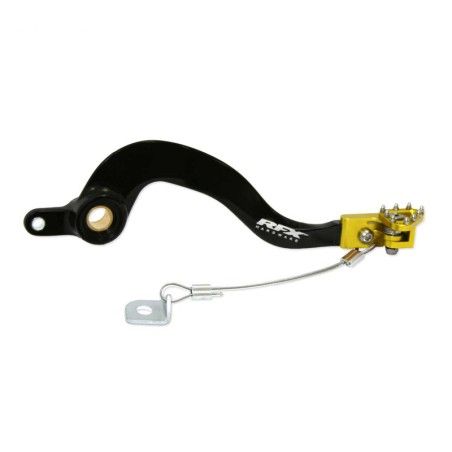 Pedal de freno trasero RFX Pro FT (negro/amarillo) - Suzuki RMZ250 - motoscamaralweb.com