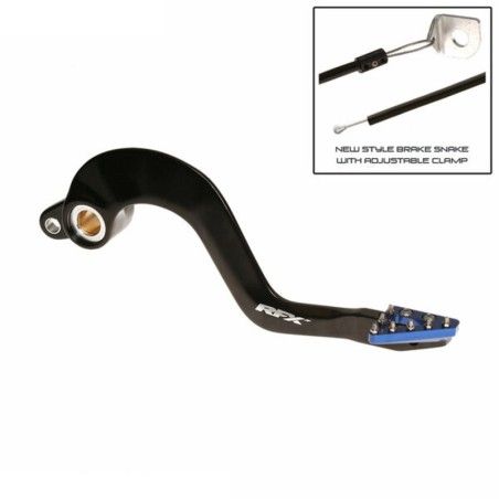 Pedal de freno trasero RFX Pro ST (anodizado duro negro/azul) - Yamaha YZ125/250 - motoscamaralweb.com
