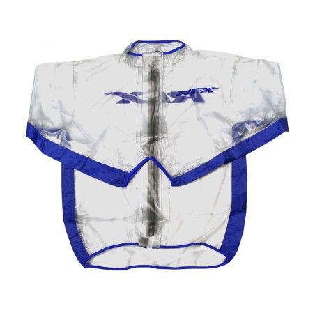 Chaqueta impermeable RFX Sport (transparente/azul). talla adulto M - motoscamaralweb.com
