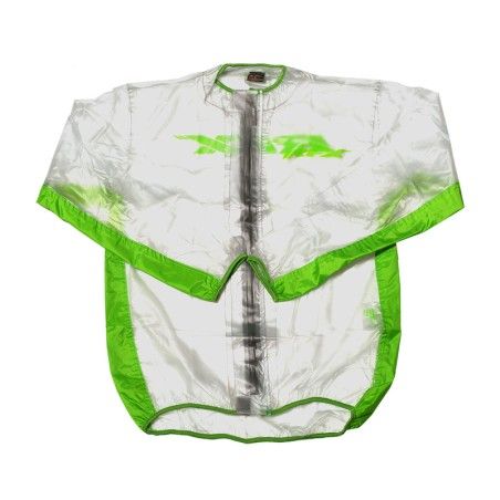 Chaqueta impermeable RFX Sport (transparente/verde). talla adulto XL - motoscamaralweb.com