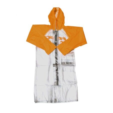 Impermeable RFX Race largo (transparente/naranja). talla adulto mediana - motoscamaralweb.com