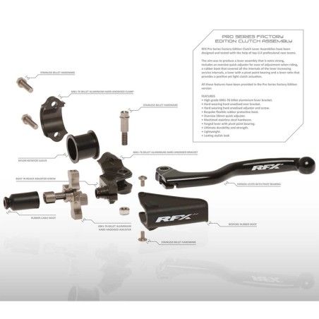 Juego de tornillos de recambio de acero inoxidable M4x8 del conjunto de maneta embrague RFX Pro. 2 unidades (para funda) - motos