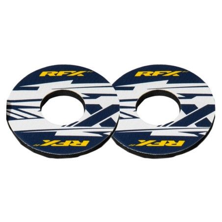 Donuts para puños RFX Sport (X azul/amarillo). pareja - motoscamaralweb.com